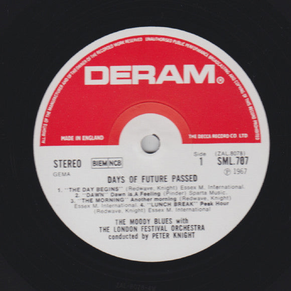Moody Blues, The With London Festival Orchestra, The Conducted By Peter Knight (5) : Days Of Future Passed (LP,Album,Repress,Stereo)