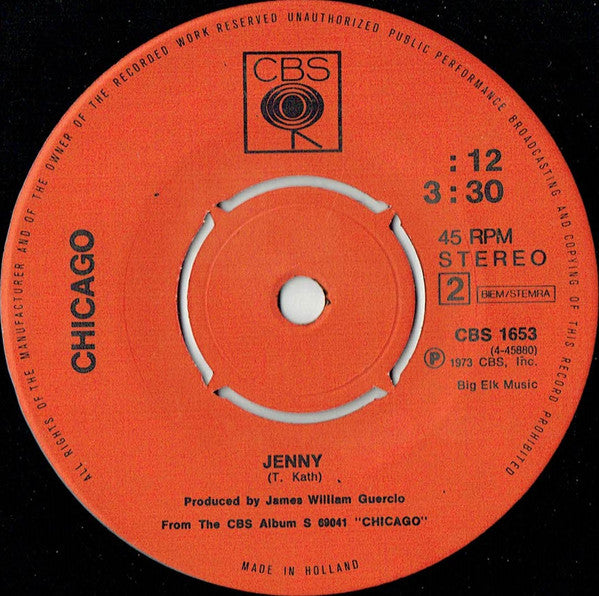 Chicago (2) : Feelin' Stronger Every Day (7",45 RPM,Single,Stereo)