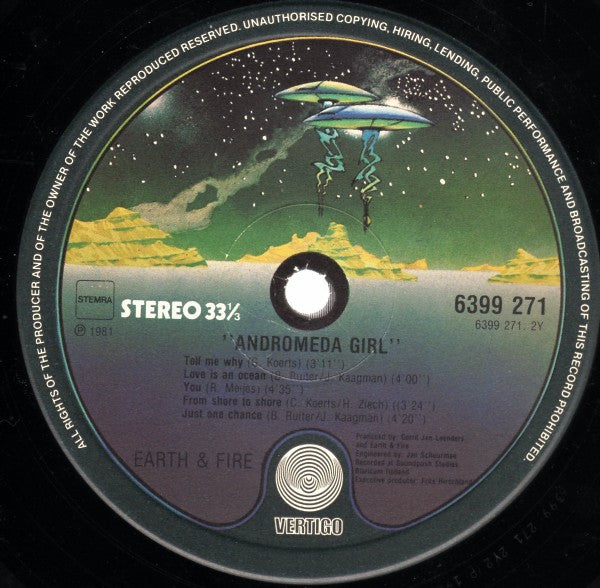 Earth And Fire : Andromeda Girl (LP,Album)