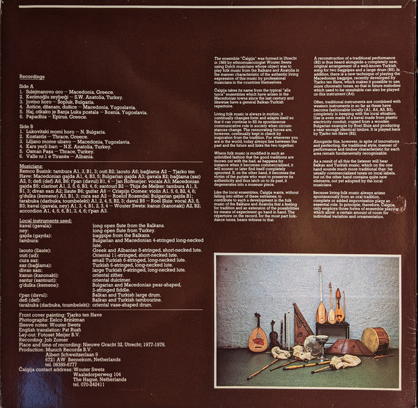 Čalgija : Music From The Balkans And Anatolia No. 1 (LP)