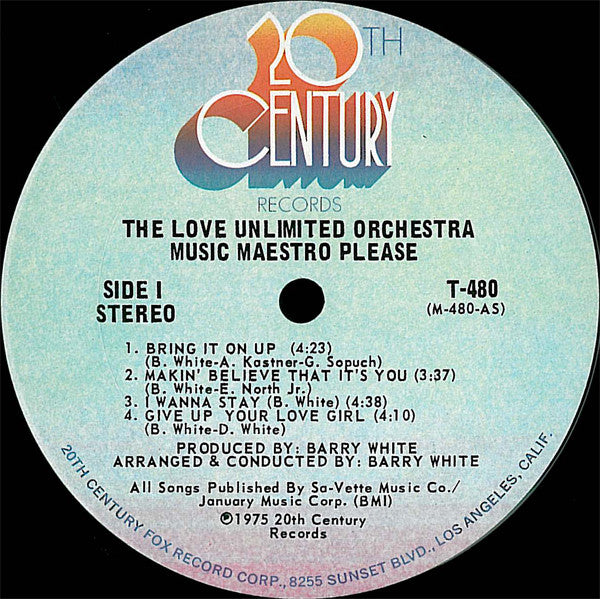 Love Unlimited Orchestra : Music Maestro Please (LP,Album,Stereo)