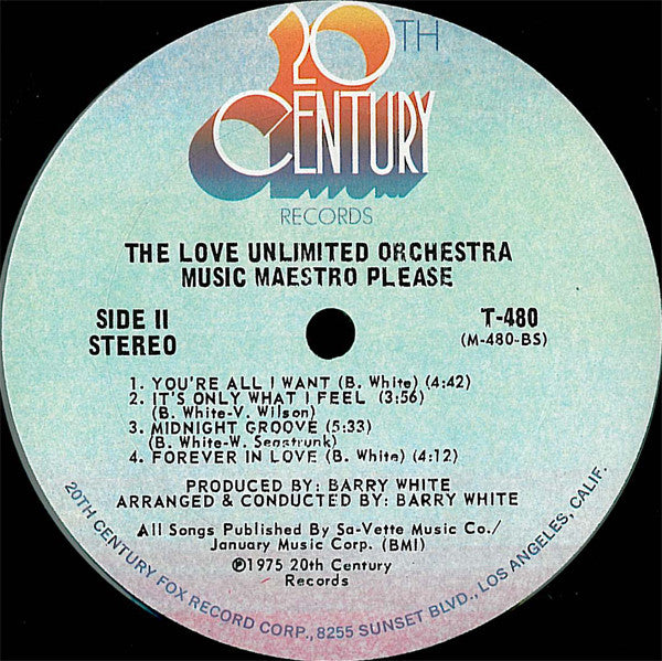 Love Unlimited Orchestra : Music Maestro Please (LP,Album,Stereo)