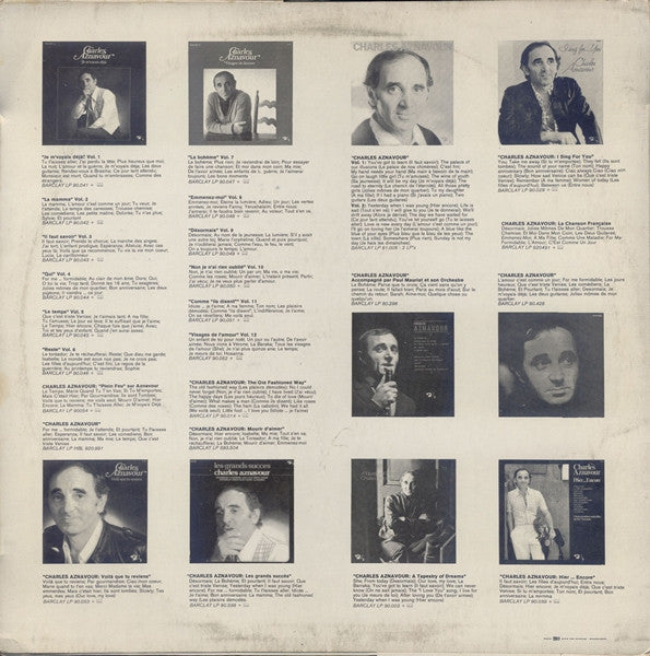 Charles Aznavour Presentatie Lou Van Rees : Concerttournée 1977 (Amsterdam, Den Haag, Rotterdam) (LP,Compilation,Promo)