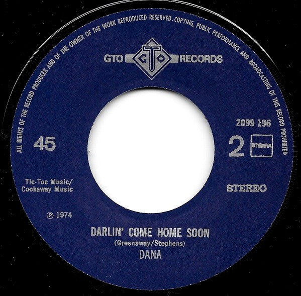 Dana (9) : I Love How You Love Me (7", Single)