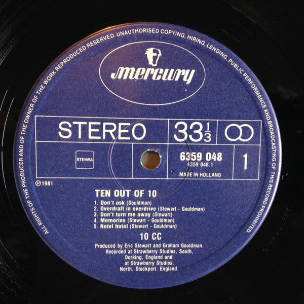 10cc : Ten Out Of 10 (LP,Album,Stereo)