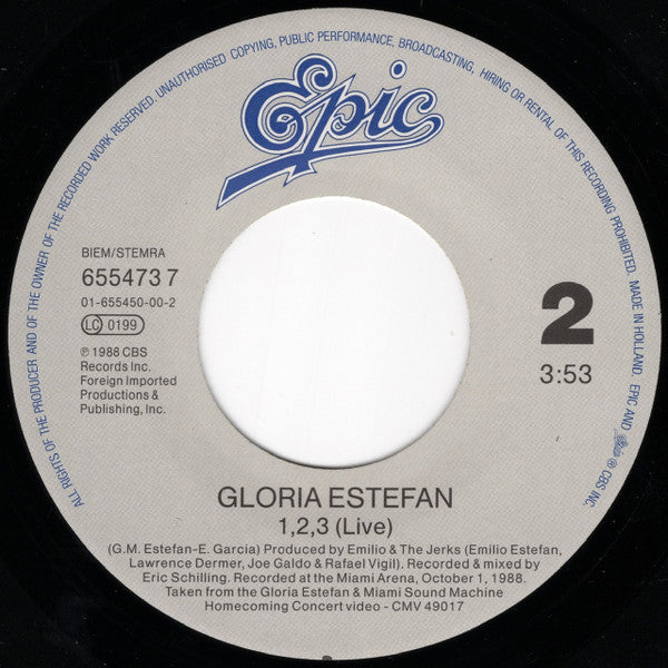 Gloria Estefan : Here We Are (7",45 RPM,Single)