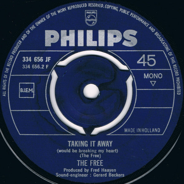 Free (2), The : Keep In Touch / Taking It Away (Would Be Breaking My Heart) (7",45 RPM,Single,Mono)
