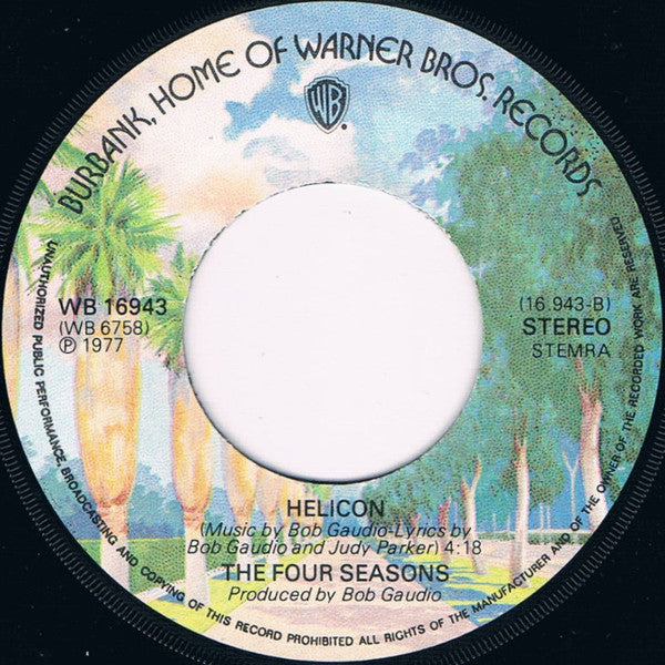 Four Seasons, The : Down The Hall (7",45 RPM,Single,Stereo)