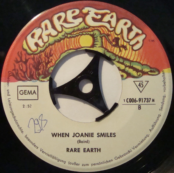 Rare Earth : (I Know) I'm Losing You / When Joanie Smiles (7",Mono,Single)