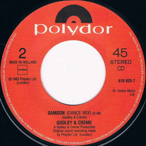 Godley & Creme : Samson (7", Single)