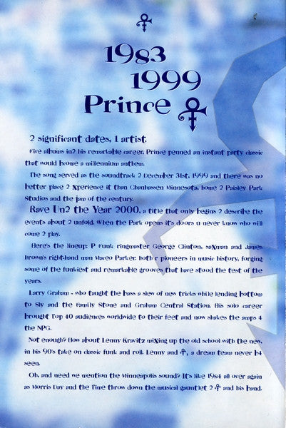 Artist (Formerly Known As Prince), The : Rave Un2 The Year 2000 (DVD-Video,Multichannel,PAL)