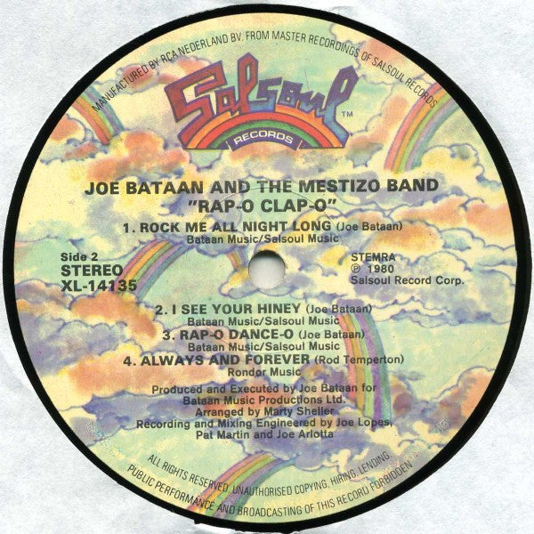 Joe Bataan And The Mestizo Band : Rap-O Clap-O (LP,Album,Misprint,Partially Mixed)