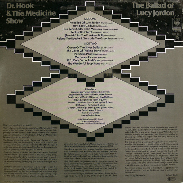 Dr. Hook & The Medicine Show : The Ballad Of Lucy Jordon (LP,Compilation)