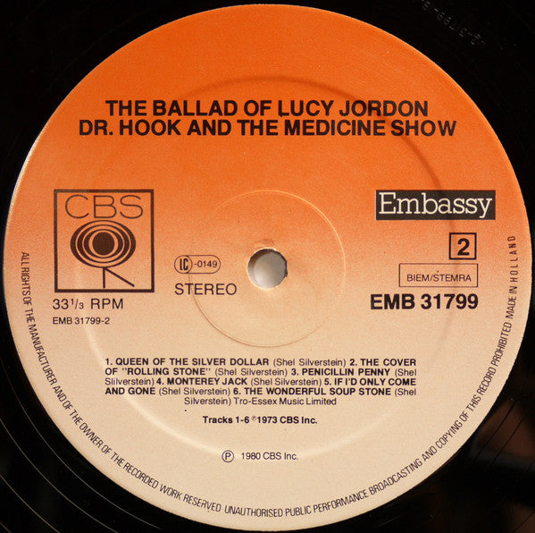 Dr. Hook & The Medicine Show : The Ballad Of Lucy Jordon (LP,Compilation)