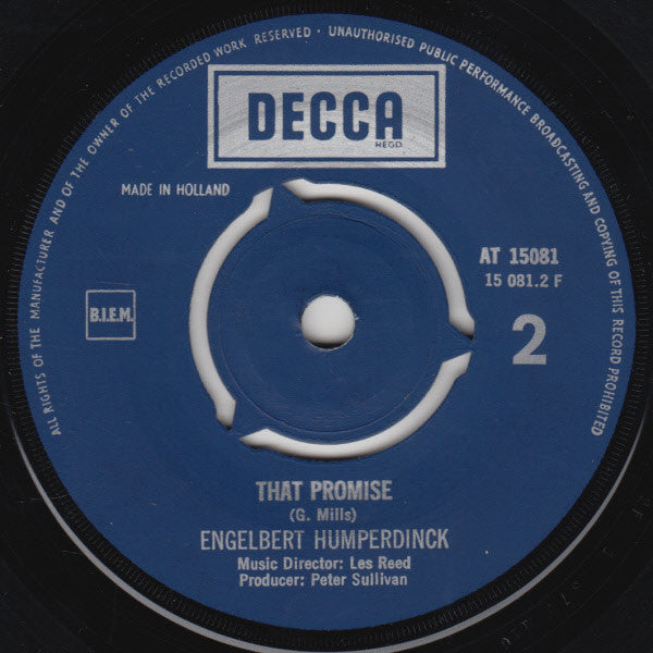 Engelbert Humperdinck : The Last Waltz (7",45 RPM,Single)