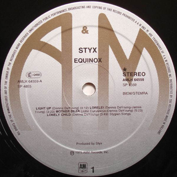 Styx : Equinox (LP,Album,Stereo)