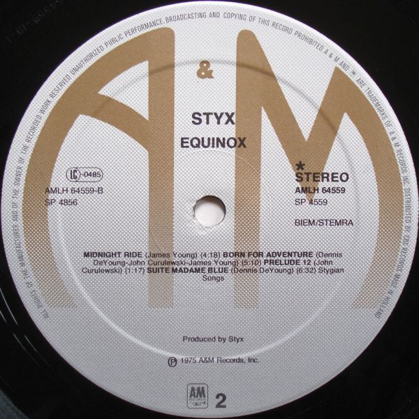 Styx : Equinox (LP,Album,Stereo)