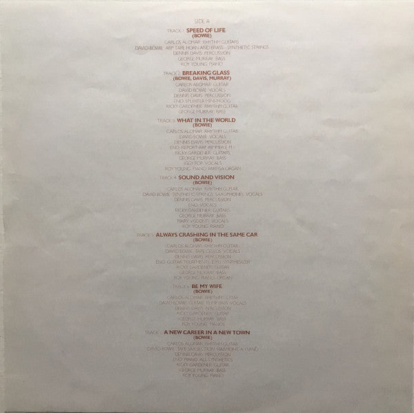 David Bowie : Low (LP,Album,Stereo)