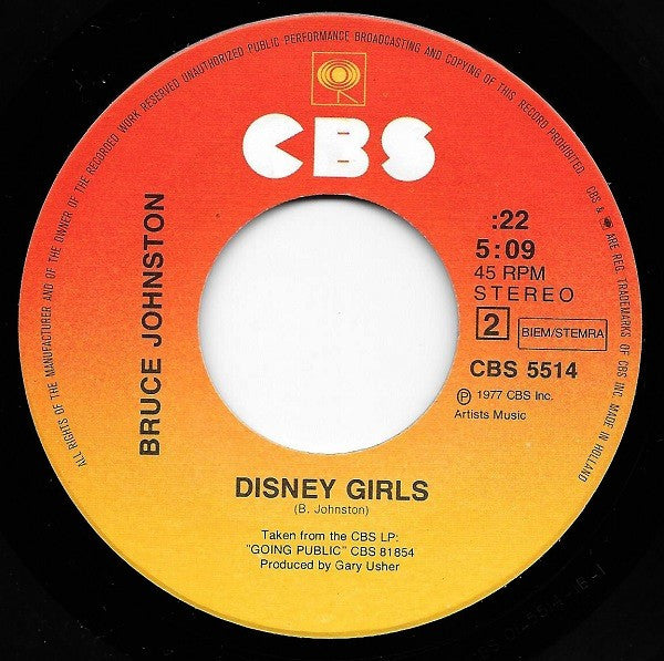 Bruce Johnston : Pipeline (7",45 RPM,Single,Stereo)