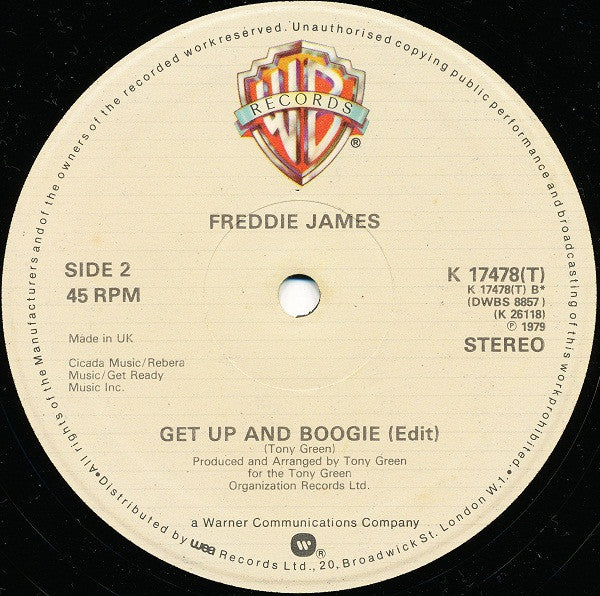 Freddie James : Get Up And Boogie (12",45 RPM)