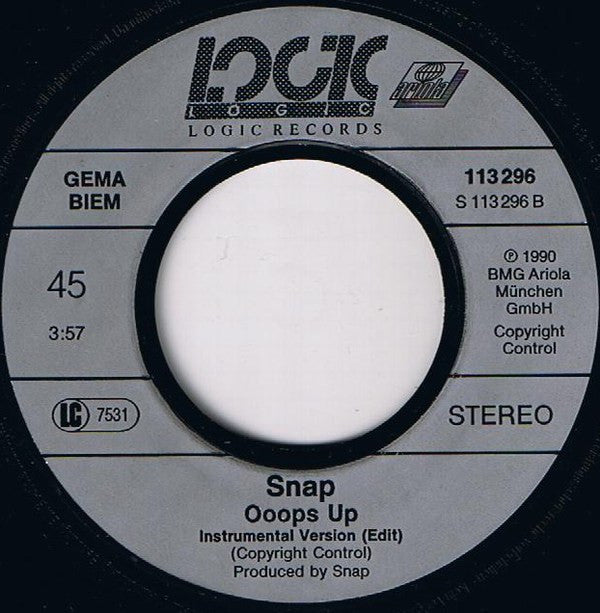 Snap! : Ooops Up (7",45 RPM,Single,Stereo)