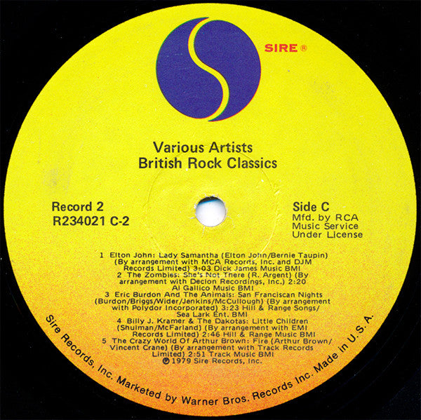 Various : British Rock Classics (LP,Compilation,Club Edition)