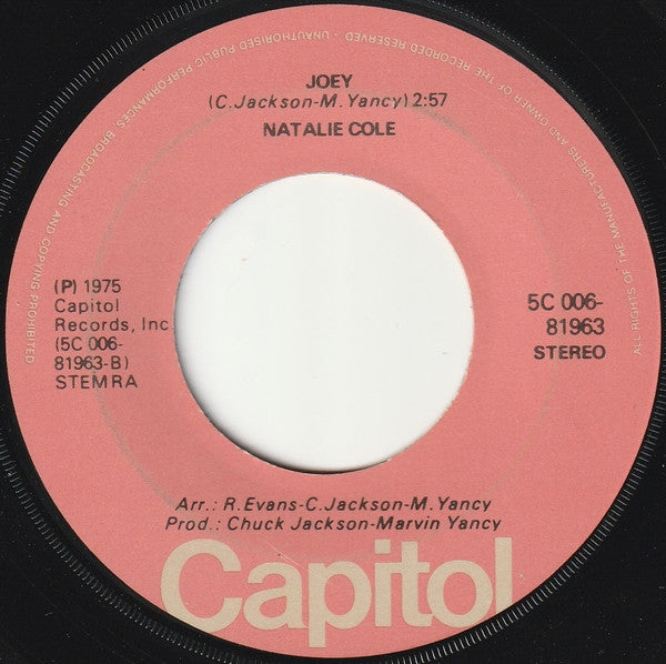 Natalie Cole : This Will Be (7",45 RPM,Single,Stereo)