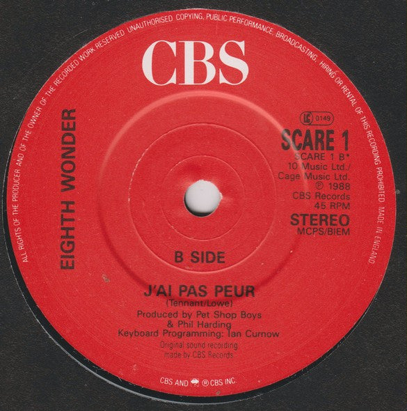 Eighth Wonder : I'm Not Scared (7",45 RPM,Single,Stereo)