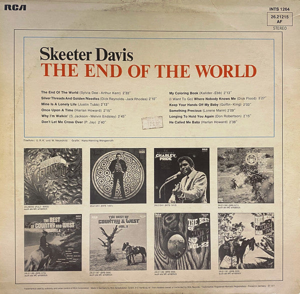 Skeeter Davis : The End Of The World (LP, Album, RE)