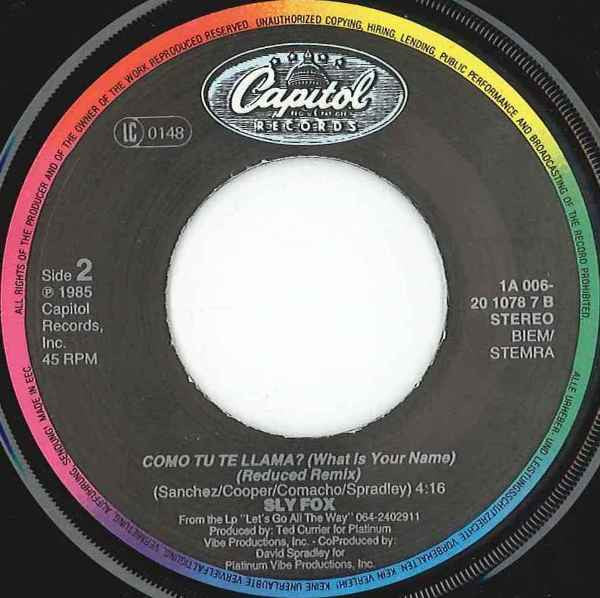 Sly Fox : Let's Go All The Way (7",45 RPM,Single)