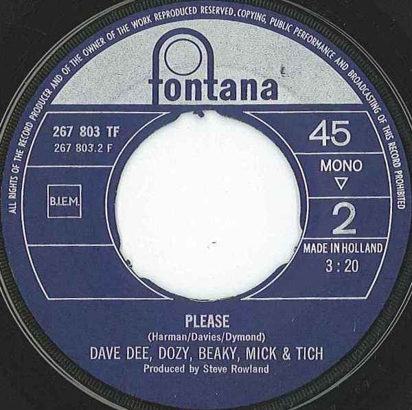 Dave Dee, Dozy, Beaky, Mick & Tich : The Legend Of Xanadu (7",45 RPM,Single,Mono)