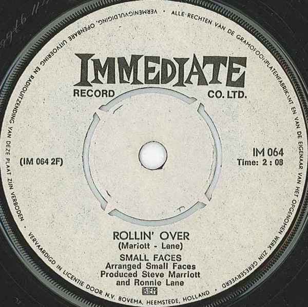 Small Faces : Lazy Sunday / Rollin' Over (7",45 RPM,Single)