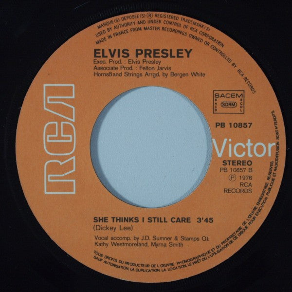 Elvis Presley : Moody Blue (7",45 RPM,Single,Stereo)