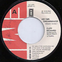Cliff Richard : Hey Mr. Dreammaker (7",Single,45 RPM)