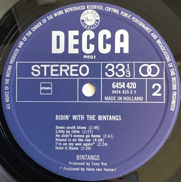 Bintangs : Ridin' With The Bintangs (LP,Compilation)