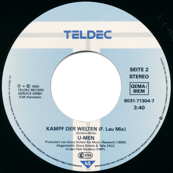 U-Men : Kampf Der Welten (7",45 RPM,Single,Stereo)