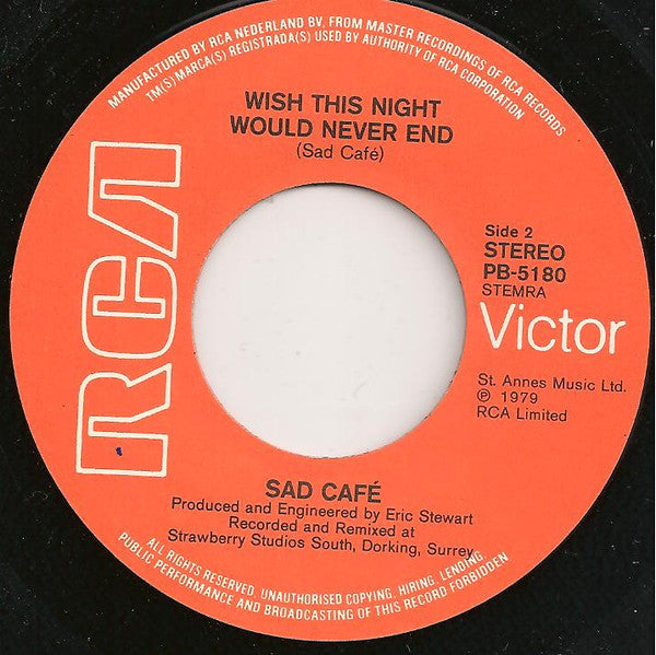 Sad Café : Every Day Hurts (7",45 RPM,Single)