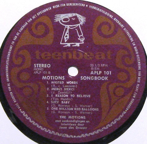 Motions, The : Motions Songbook (LP,Compilation,Stereo)