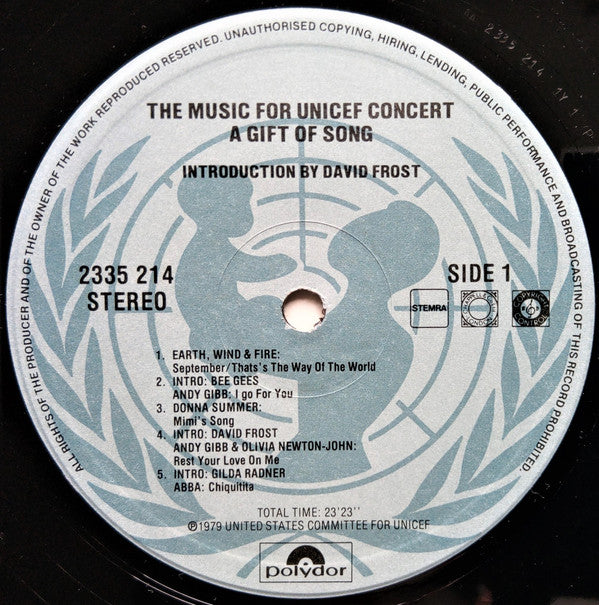 Various : The Music For UNICEF Concert - A Gift Of Song (LP,Album)