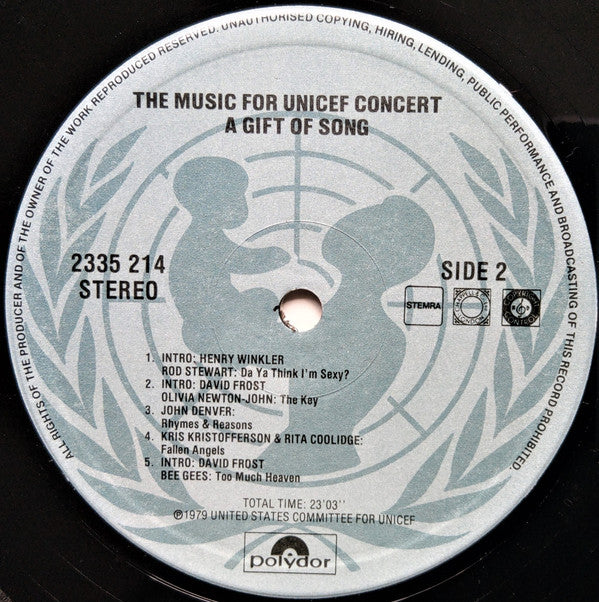 Various : The Music For UNICEF Concert - A Gift Of Song (LP,Album)