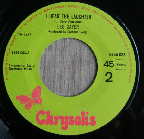 Leo Sayer : How Much Love (7")