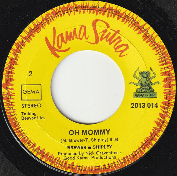 Brewer And Shipley : One Toke Over The Line / Oh Mommy (7",45 RPM,Single)