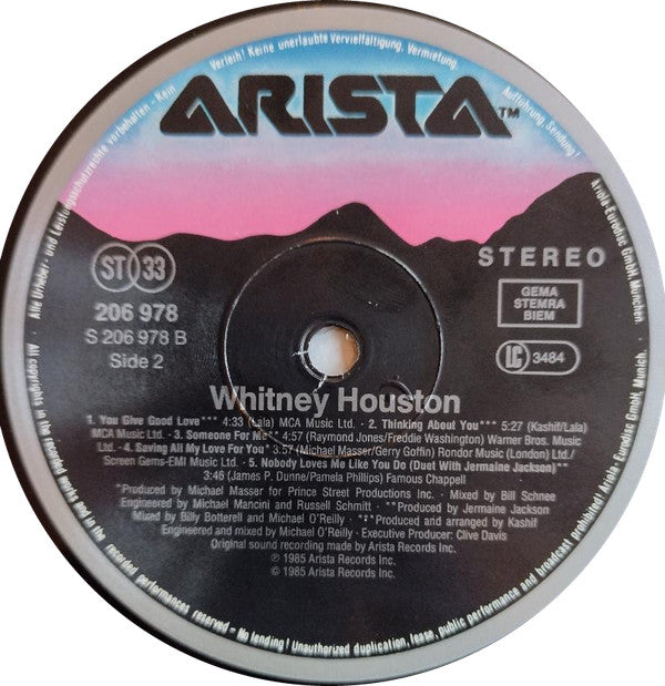 Whitney Houston : Whitney Houston (LP, Album)