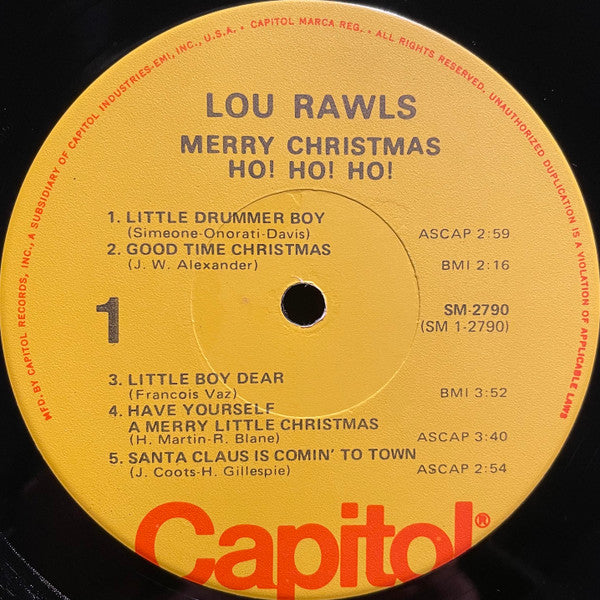 Lou Rawls : Merry Christmas Ho! Ho! Ho! (LP,Album,Reissue)