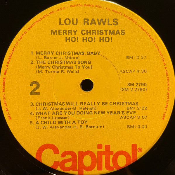 Lou Rawls : Merry Christmas Ho! Ho! Ho! (LP,Album,Reissue)