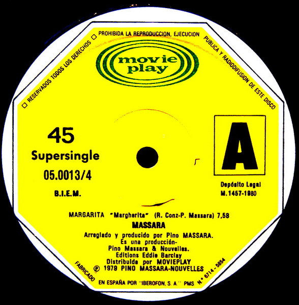 Pino Massara : Margarita (12",Maxi-Single)