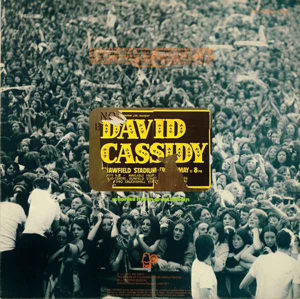 David Cassidy : Cassidy Live! (LP,Album,Stereo)