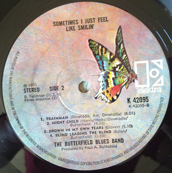 Paul Butterfield Blues Band, The : Sometimes I Just Feel Like Smilin' (LP,Album)
