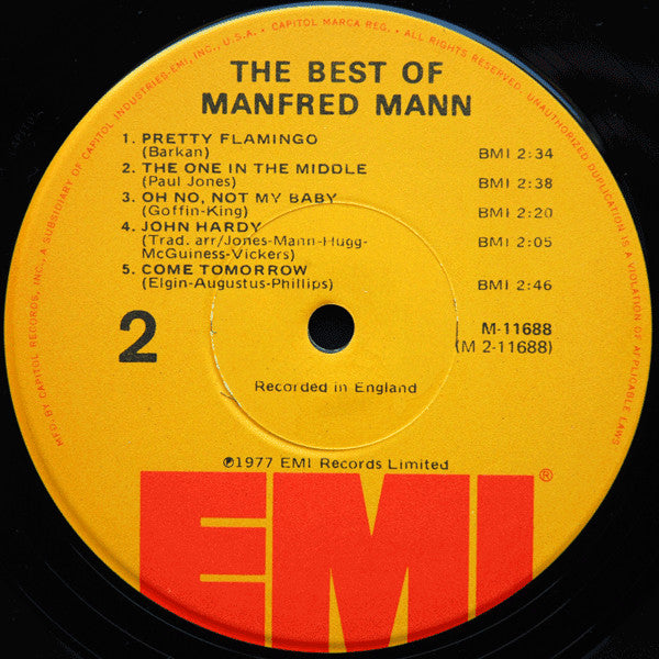 Manfred Mann : The Best Of Manfred Mann (LP,Compilation)