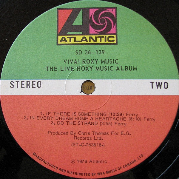 Roxy Music : Viva ! The Live Roxy Music Album (LP,Album)